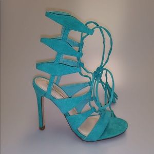 Aqua Slingback Stilettos heels